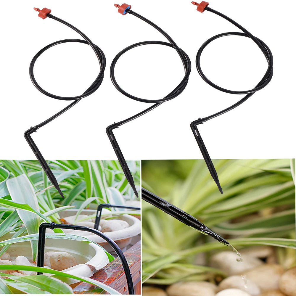 

10 Sets Drop Irrigation System For Greenhouse Potted Plants With 1-Way Elbow Arrow 2/4/8 L/H Dripper Drip Emitters Kits