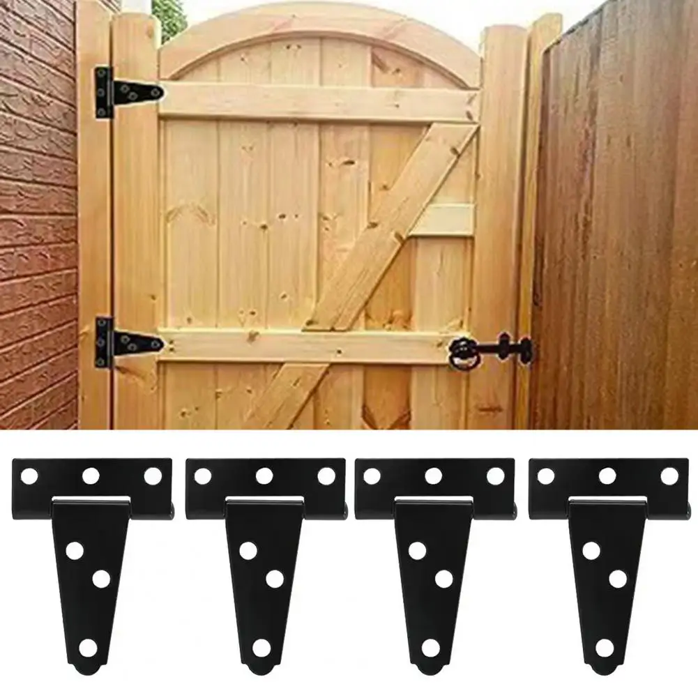 Burr-free Surface Hinge Heavy-duty Shed Door T Strap Hinges with Corrosion Resistant Design Easy to Install All-match for Shed