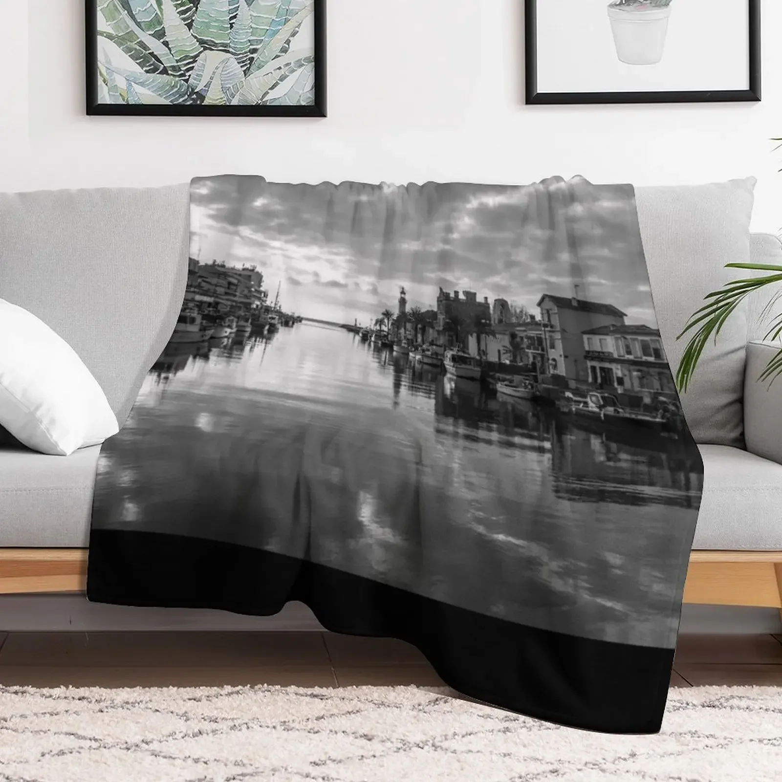 ميناء غراو دو روي فرنسا رمي بطانية السرير المألوف متعددة الأغراض لينة الصيف الفراش البطانيات #2