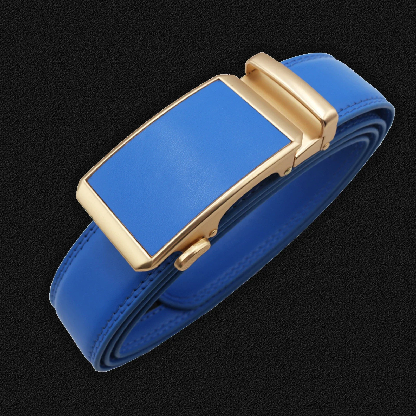 

Ремень из натуральной воловьей кожи для мужчин, деловой пояс известного бренда с металлической автоматической пряжкой, для джинсов