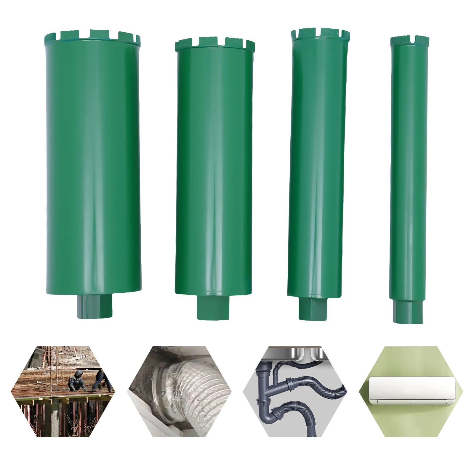 

4 Pcs Drill Bit Set, Hole Saw Cutter Kit for Wood, Drywall, Metal, Alloy, Tile, Brick, Precision Cutting Tools, Multi-Material