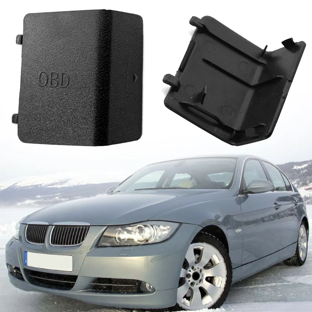 Obdii obd 2 II غطاء منفذ التوصيل التشخيص لوحة سوداء ديكور لسيارات BMW E90 E91 E92 E93 3 Series LHD 51437147538 #4