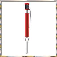 AA46 HOT-2Pcs 2.8Mm Metal Solid Carpenter Mechanical Pencil Tool With Holder Deep Hole Mechanical Marker Stand Pocket Clip