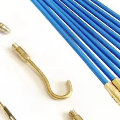 Fiberglass Electrician Tie Rod Cable Pusher Kit 10 x 3358cm Low Friction Design resistant and Wear resistant Fiberglass