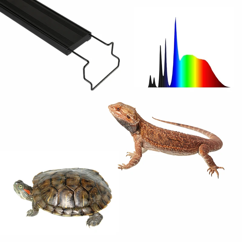 

18W LED UVA UVB UVI 6500K LED Reptile Light Fixture Controller with Dimming Timer for Reptiles Turtles Snakes Bearded Dragons