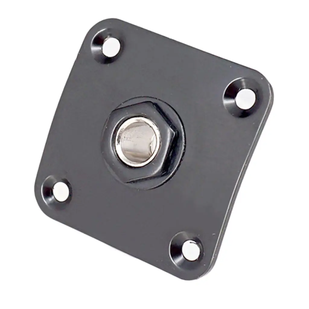 35x35mm Metal Square Guitar Jack Plates Jack Socket Cover with Mounting Screws for LP Electric Guitar Bass Accessories