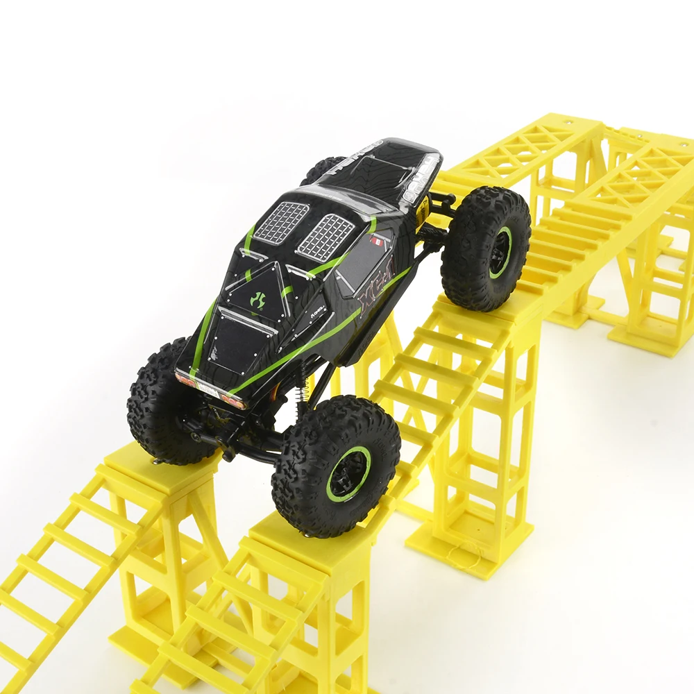 DARKSKY Symulacja Mostu Trapezoidalnego, Most z Przeszkodami do Wspinaczki, Kombinacja Mostu z Steep Slope dla Modeli Samochodów RC w Skali 1/24 i 1/18, Akcesoria do Crawlerów