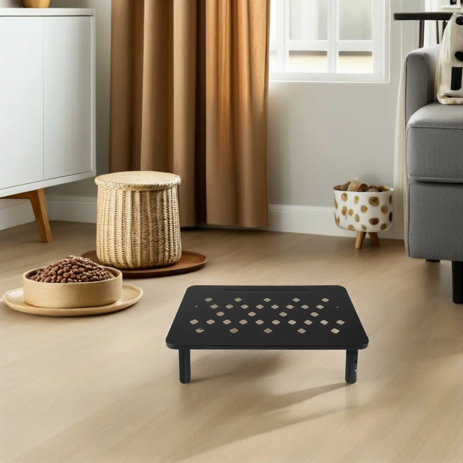 

Регулируемая подставка для кормушки для животных, приподнятая подставка для кошачьего корма, совместимая с большинством автоматических кормушек и поилок, прочная стальная, на высокой опоре