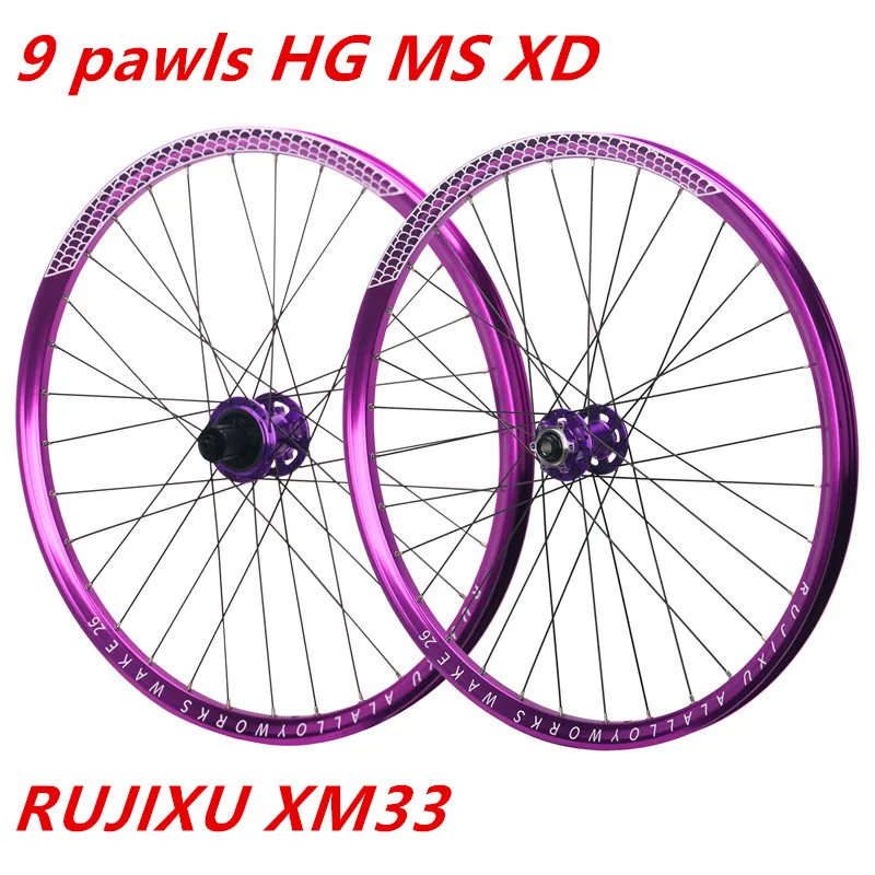 RUJIXU-Disc Brake Wheel Set, 9 Pairs, XM33, HG, MS, XD, MTB, 29, 27.5, 26 Rims, 32H QR TA BOOST HG Hub, Mountain Bike Wheels