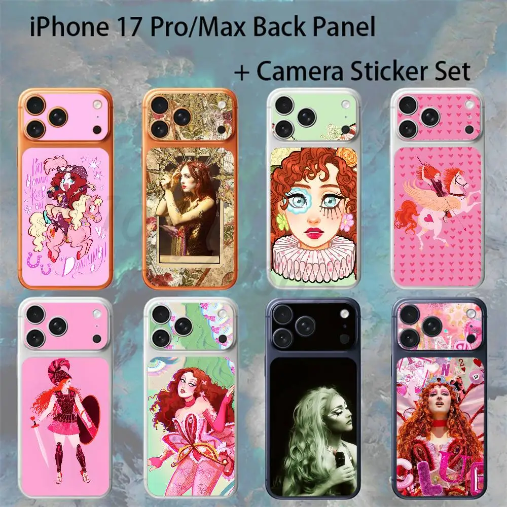 

C-Chappell Roan For iPhone 17proMax/17pro Full Cover Decal Skin Wrap Colorful Rear Protective Sticker Film