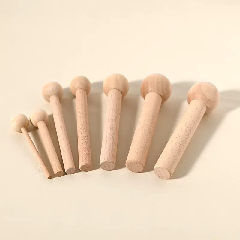 

Natural Unfinished Wooden Hammer Wooden Nail Matchstick Pegboard Accessories DIY Solid Wood Stick BJD Wig Head Stand Tools