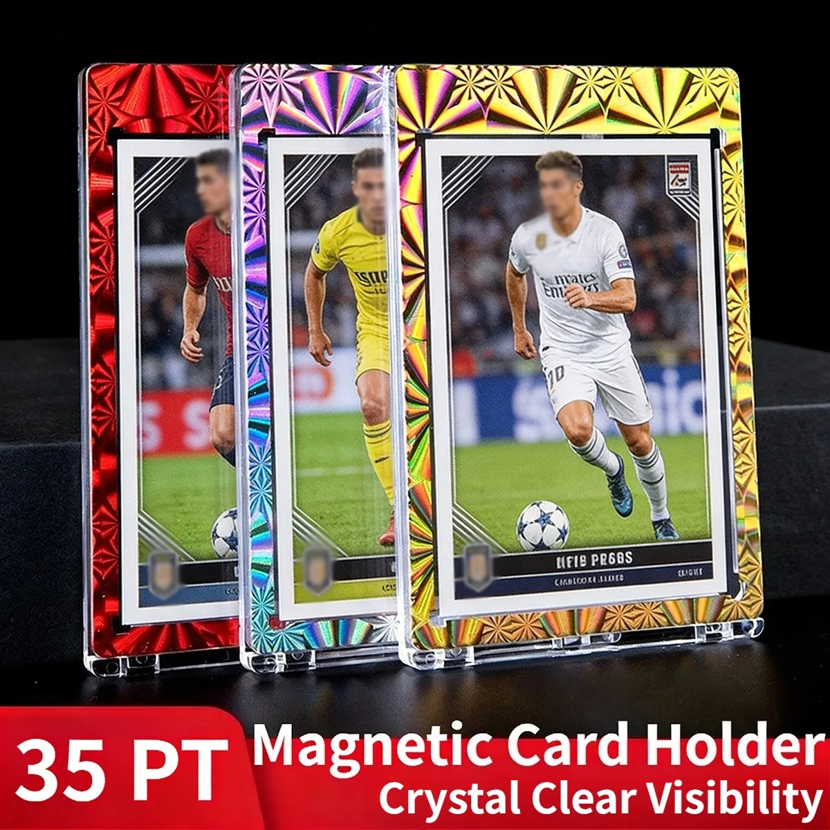 1/3/5 Stück 35pt magnetische Kartenhalter – ultradickes Hartschalenetui für MTG-, YGO- und Sportkarten, kratzfeste Präsentation