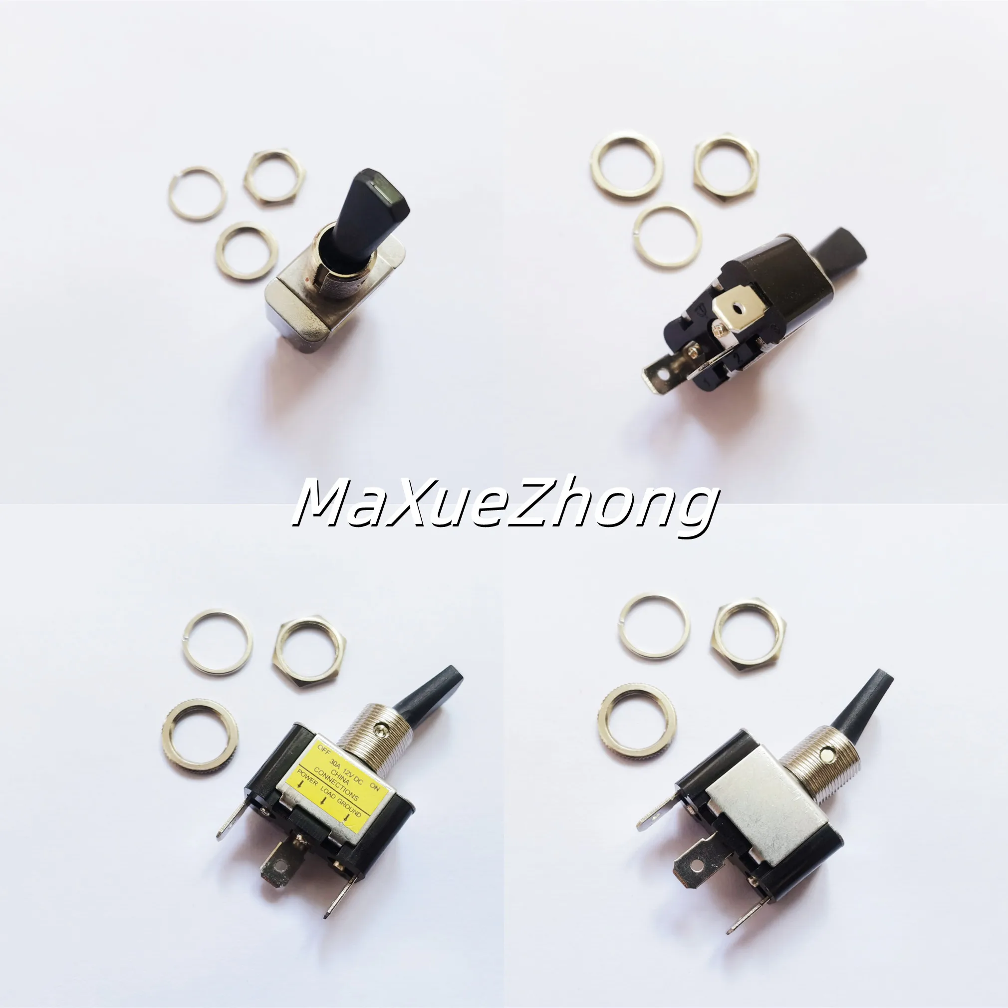 Original New 100% ASW-07D car modification switch with light red green blue yellow 30A 12V button switch 3pin 2gear