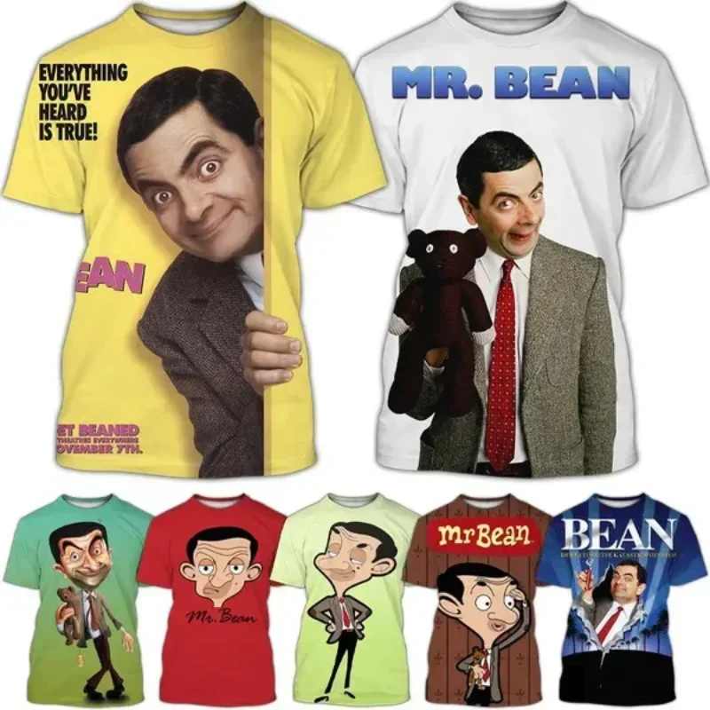 

New Fashion Hip Hop Mr Bean 3D Print T-shirt for Women Summer Men Clothing Funny Casual Oversized T Shirt Harajuku Tops Tees