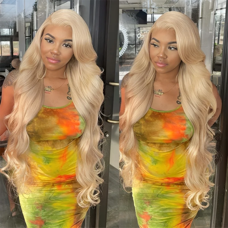 

613 Honey Blonde Lace Front Wig Human Hair Body Wave 13X6 Hd Lace Frontal Wig Brazilian Colored 13X4 Lace Front Wigs For Women