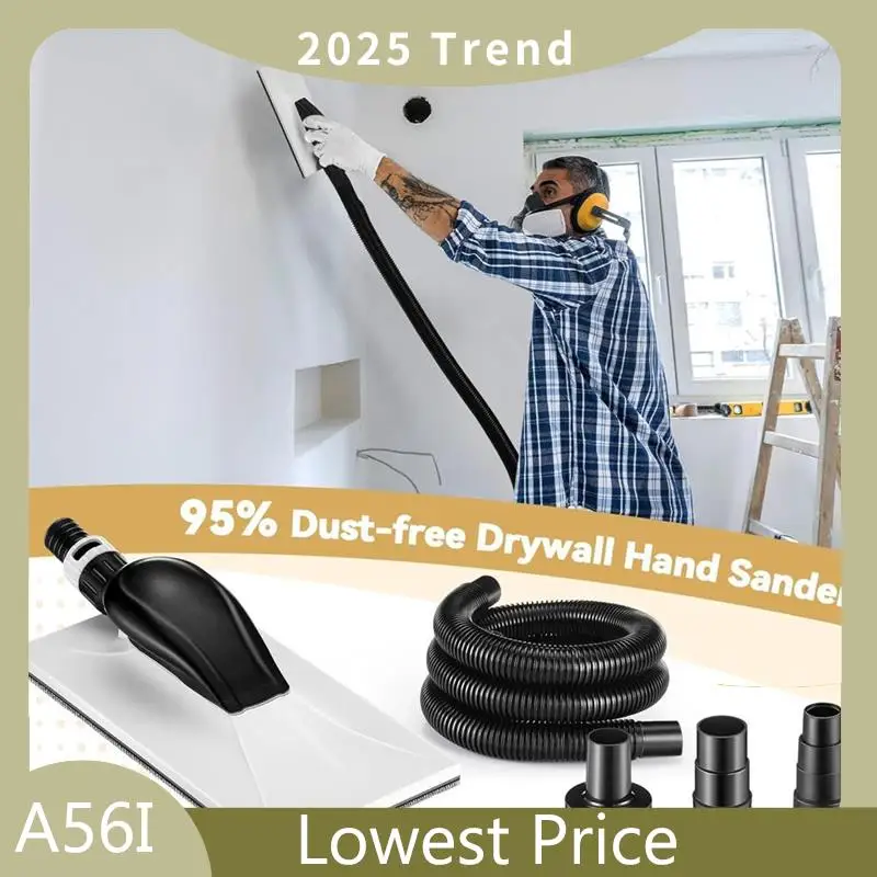 

ABDD Drywall Dust F Reehand Sander,6Ft Hose And Coupling Adapters Fits Most Wet/Dry Hose Size For Sanding Indoor Without Dust