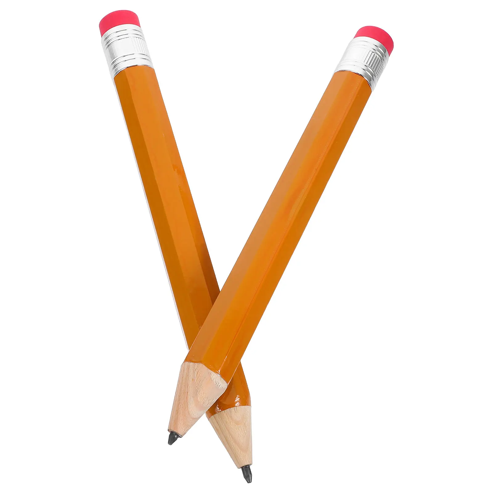 

2pcs 39cm Wooden Giant Pencils Large Size for Kids School Office Supply Fun Gifts Toddler Crayons Colored Preschool Kindergarten