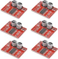 6pcs L298N Mini DC Motor Driver Module 1.5A 2-Way PWM Speed Control Dual H-Bridge Stepper Motor Driver Module for Smart Cars