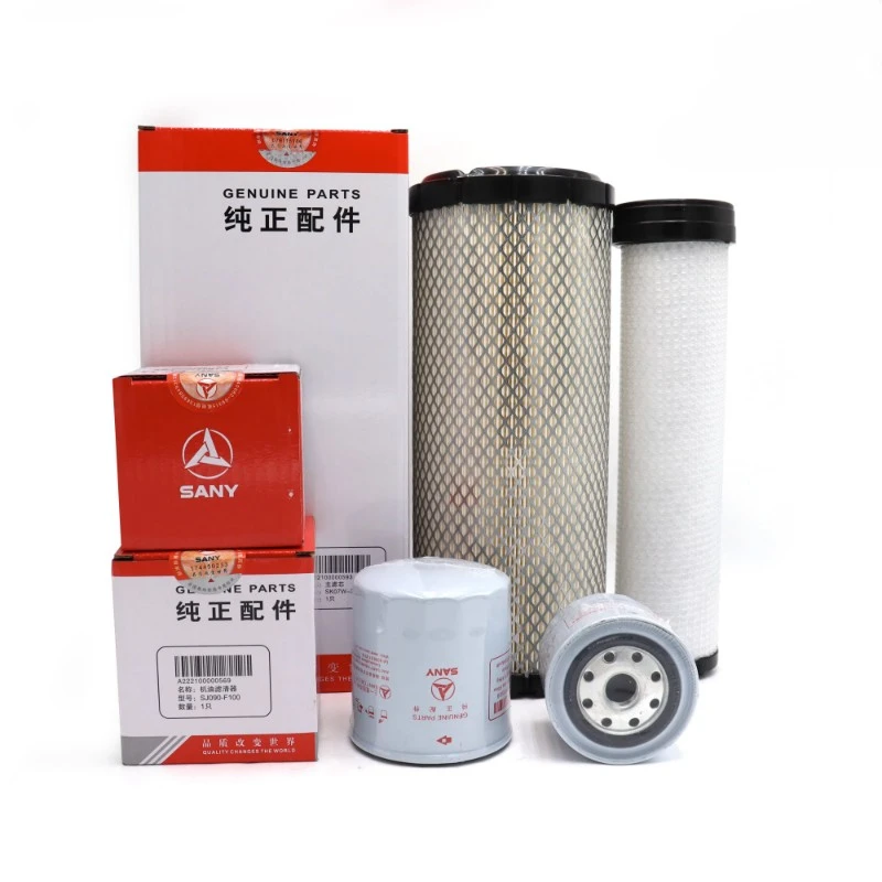 XOJOX Excavator For Sany 55 60 65 75-8-9-10 Oil-Water Paper Diesel Diesel Filter Diesel Air Filter Element Maintenance