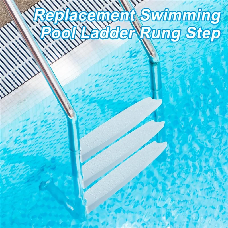 

AUU-3PCS Universal Swimming Pool Ladder Steps, Swimming Pool Replacement Ladder Steps,With Stainless Steel Bolts