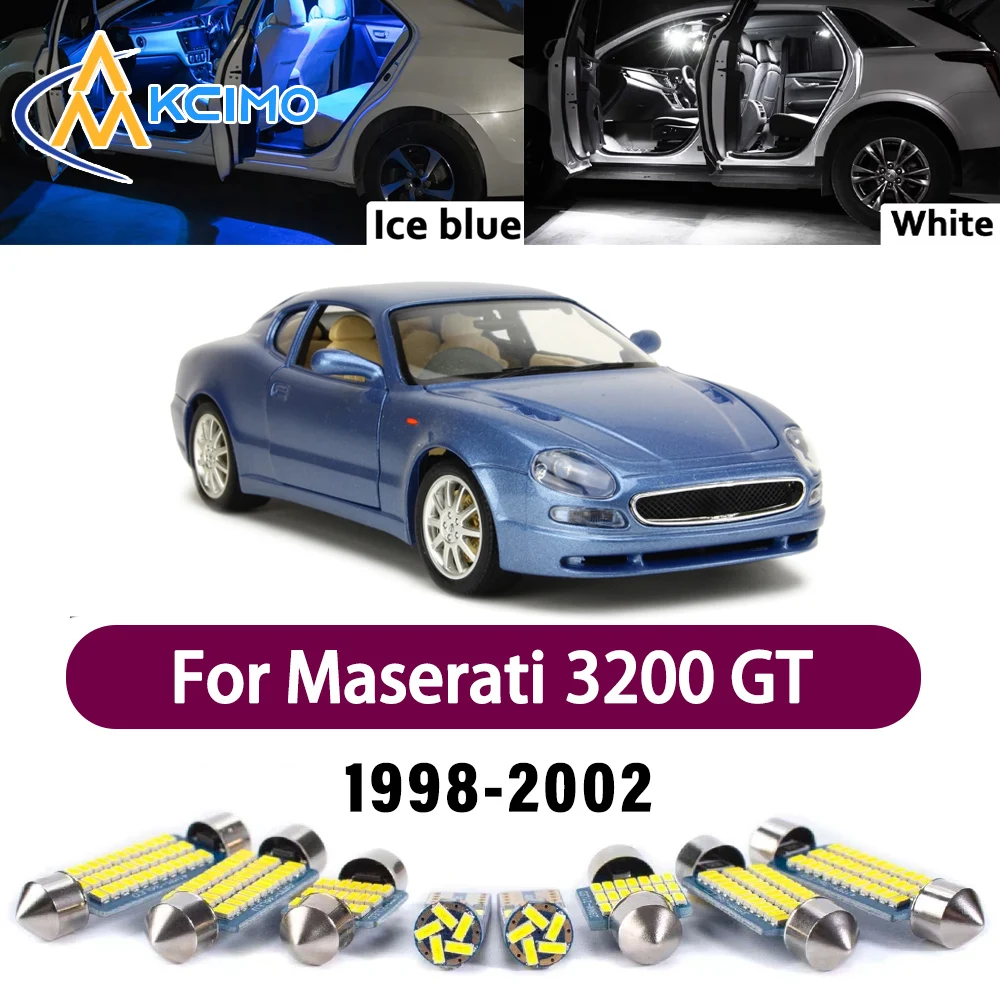 

For Maserati 3200 GT 1998-2002 LED Interior Light Kit Dome Map Lamp White Blue Car Accessories Super Bright