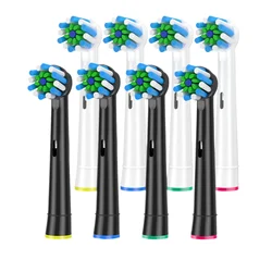 EB50 Cross Action Replacement Brush Heads For Oral B D12 D16 D100 3757 3709 pro3 pro1max electric toothbrush Black/White