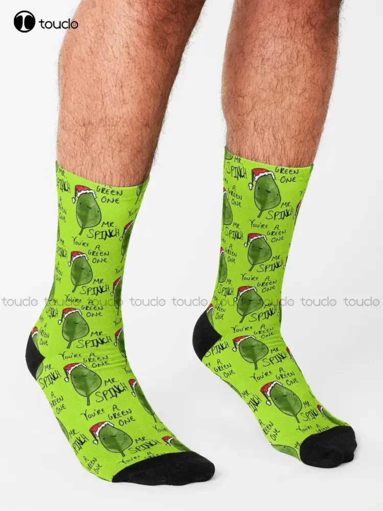 Mr. Spinch Socks High Socks Women Personalized Custom Unisex Adult Teen Youth Socks 360° Digital Print Custom Gift Streetwear