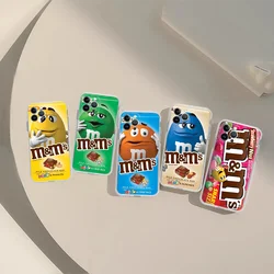 M&Ms Chocolate Phone Case Silicone Soft for iphone 15 14 13 12 11 Pro Mini XS MAX 8 7 6 Plus X XS XR Cover