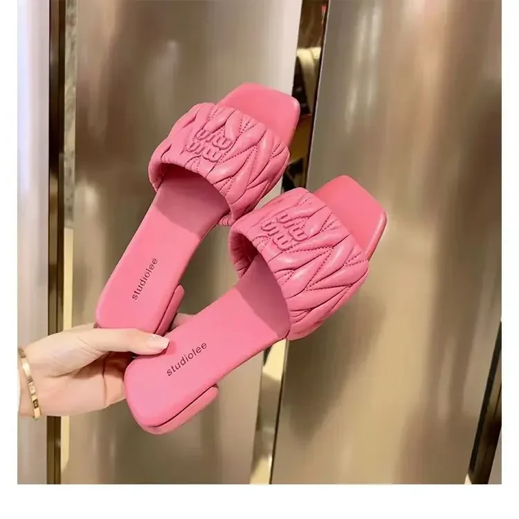 

Удобные женские босоножки на плоской подошве, неформальные пляжные туфли открытого типа, резиновая подошва, верх из полиуретана, размер для взрослых.