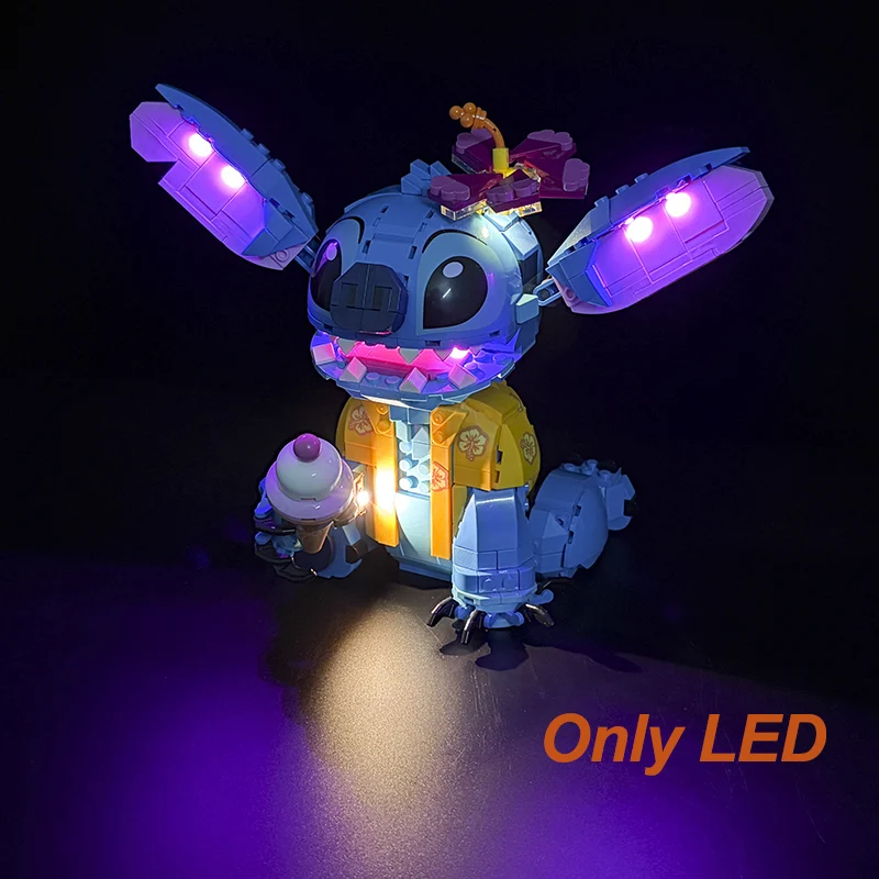 LED Lighting Kit for 43249 Stitch Building Block Bricks (Only Light No Model)
