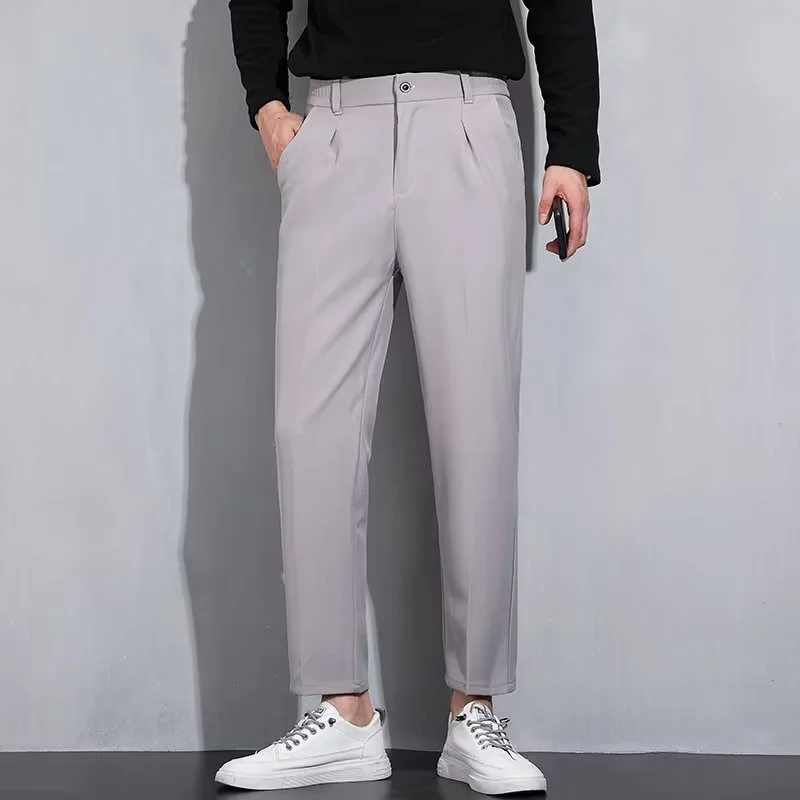 

Men's New Casual Pants Wide Leg Pants Genuine Korean Sexy Korean Pants Men's Trendy Loose and Ankle Pants Men Clothing