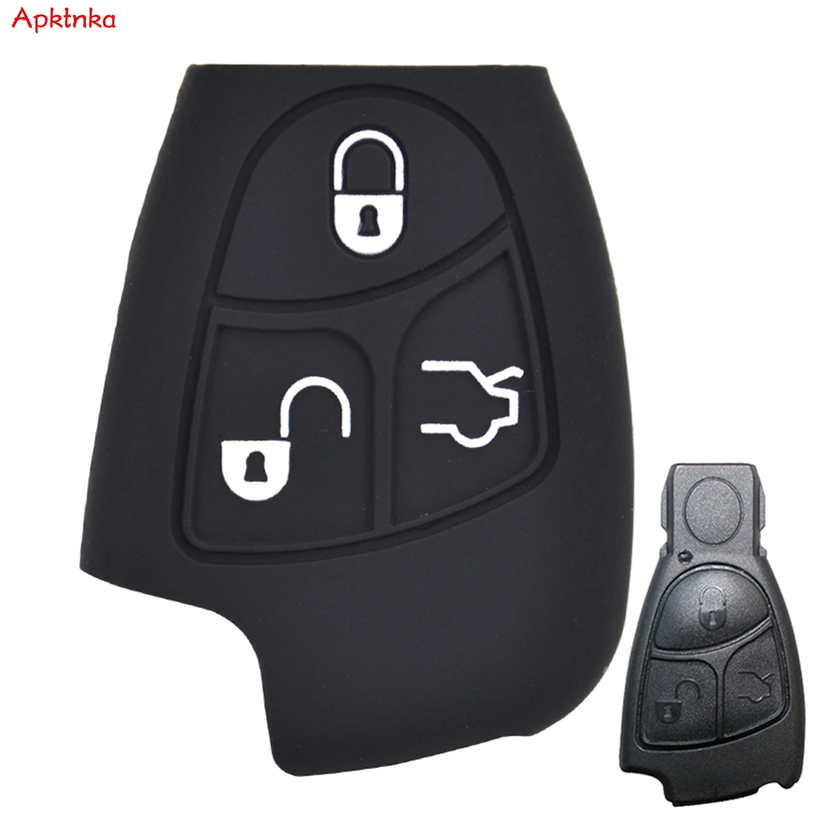 APKTNKA 3 Button Silicone Car Key Shell Fob Cover Fit For Mercedes Benz CLS SL C E S CLASS Remote Smart Keyless Case Protector