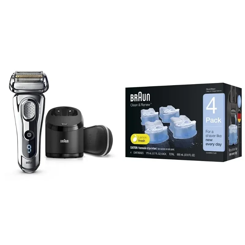 Braun Electric Razor for Men, Series 9 9296CC Electric Foil Shaver with Precision Trimmer, Rechargeable, Wet & Dry