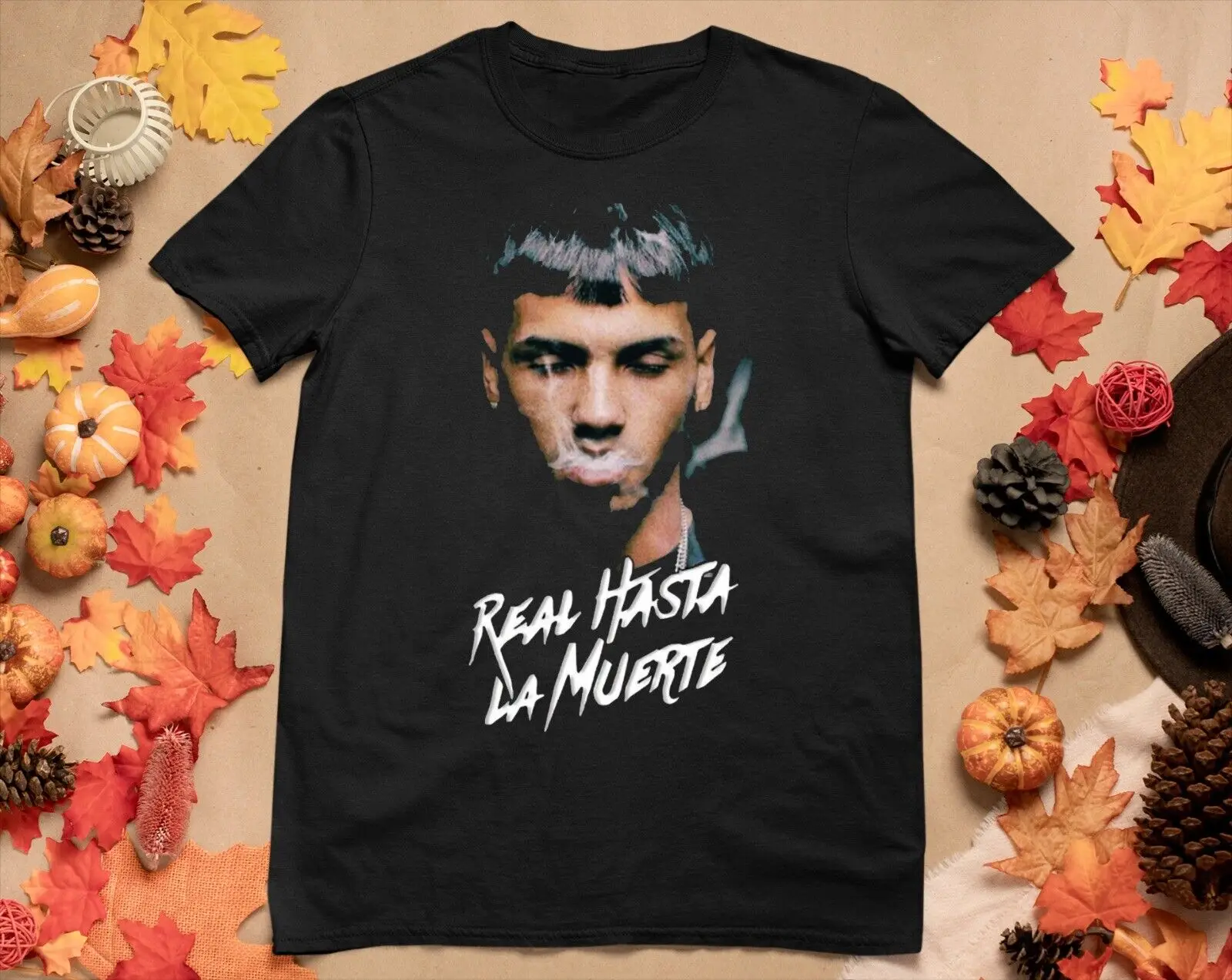 New Anuel AA Real Hasta La Muerte T-Shirt Black Size S-3XL Gift For Fans