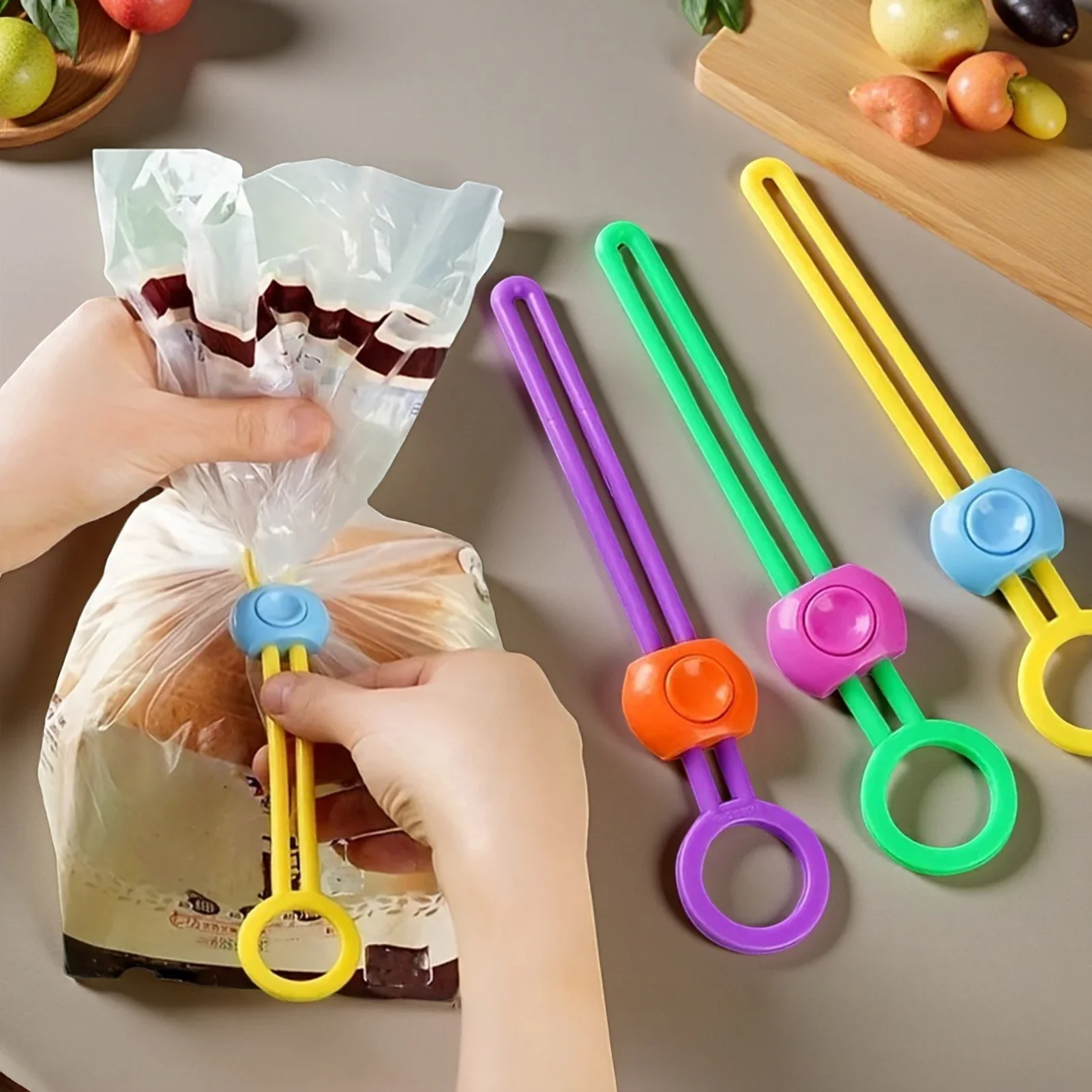 1/5/10PCS MultiFunctional Portable Sealing Strap Sealing Clip Sealing Device Food Preservation Seal Rope for Home Kitchen Office