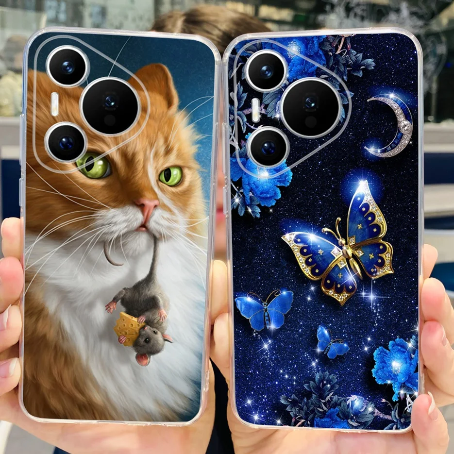 For Huawei Pura 70 Pro Plus Case Cute Fashion Painted Cover Soft Silicone Phone Case For Huawei Pura 70 Pura70 Pro + Fundas Capa