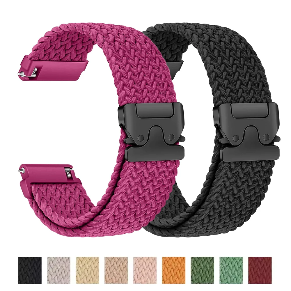 20mm 22mm Straps For Samsung Galaxy watch 7/FE/4/5 Pro/6 classic/Gear s3 Parachute Braided correa bracelet HUAWEI GT 2e 4 3 Band