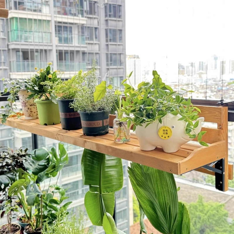 Balcony Railing Planter Holder - Hanging Wall Mounted Flower Box, Outdoor  Plant Shelf for Large Pots, Garden Decor & Storage - AliExpress 1503