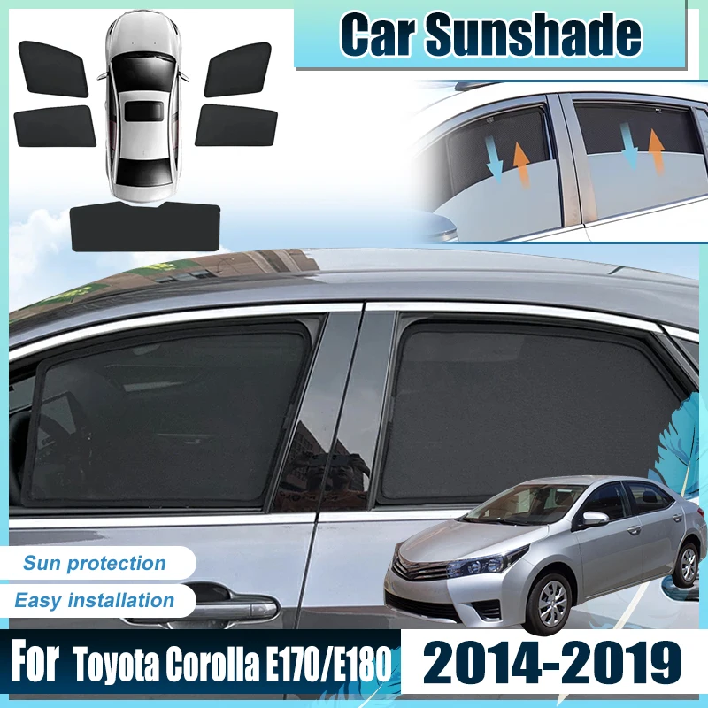 

For Toyota Corolla E170 E180 Accessories Sedan 2014-2019 Car Front Rear Window SunShades Covers Anti UV Visors Heat light Shield
