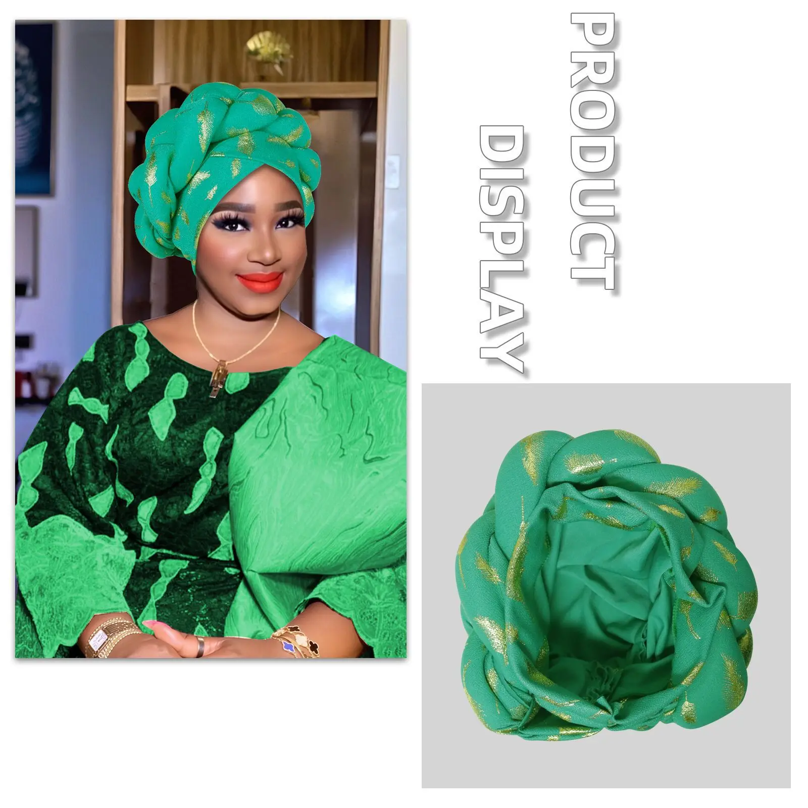 

Women's Ant Cloth Bronzing Feather Braid Pullover Hat New Traditional Fashion Simple