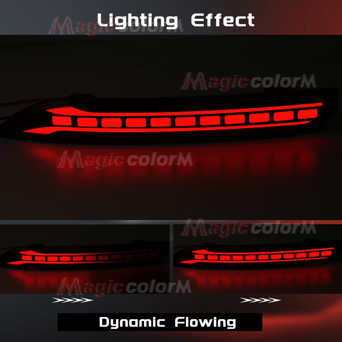 LED Tail Rear Bumper Reflector Light For Jeep Grand Cherokee 2021 2022 2023 2024 Brake Light Dynamic Turn Signal Tail Lamp 12V