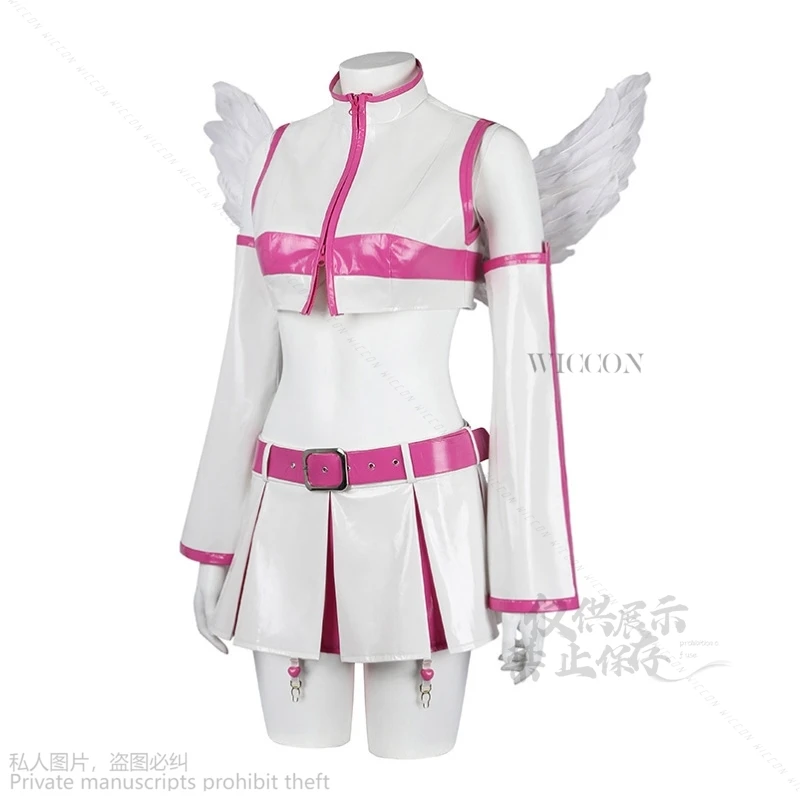 Anime 2,5 dimensionale Verführung Lilysa Amano Liliel Cosplay Kostüm Perücke Rock Uniform Flügel Kopf bedeckung Halloween Party Frauen Requisiten