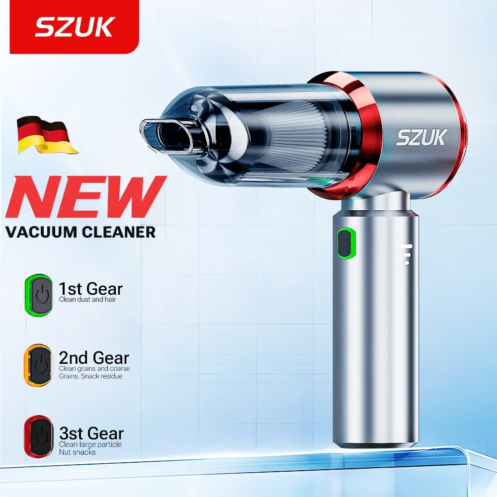 

SZUK Powerful Wireless Portable Cleaning Machine Car Vacuum Cleaner Strong Suction Mini Handheld Vacuum Cleaner for Car and Home