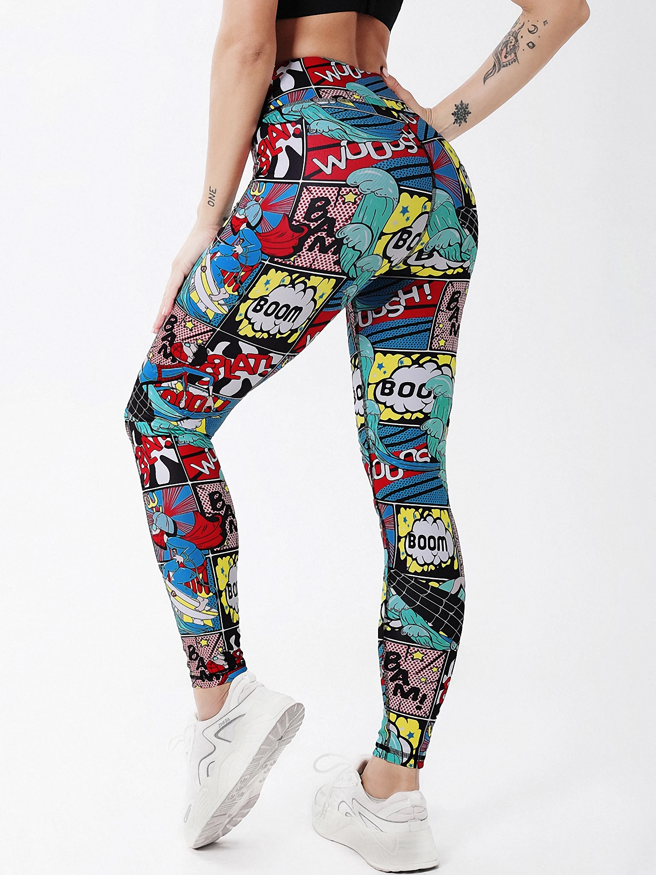 Hohe Taille Leggings Push-Up Spiel BOOM Cartoon Print Leggins Sport Frauen Lauf Gym Hosen Energie Leggings Mädchen Leggins