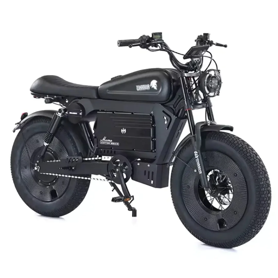 Adult Electric Bike Black Warrior 3000W Motor 60V45AH Battery 90KM/H Electric Bicycle 20*5 inch Tire Off-Road All-Terrain E-Bike image 2