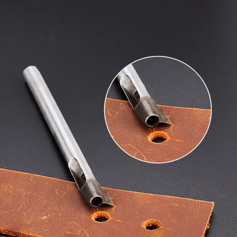 2.5-6mm Belt Leather Punch Round Hole Tail Hole Fastener Installation DIY Button Punch Tool Round Head Rivet Punching Craft Tool