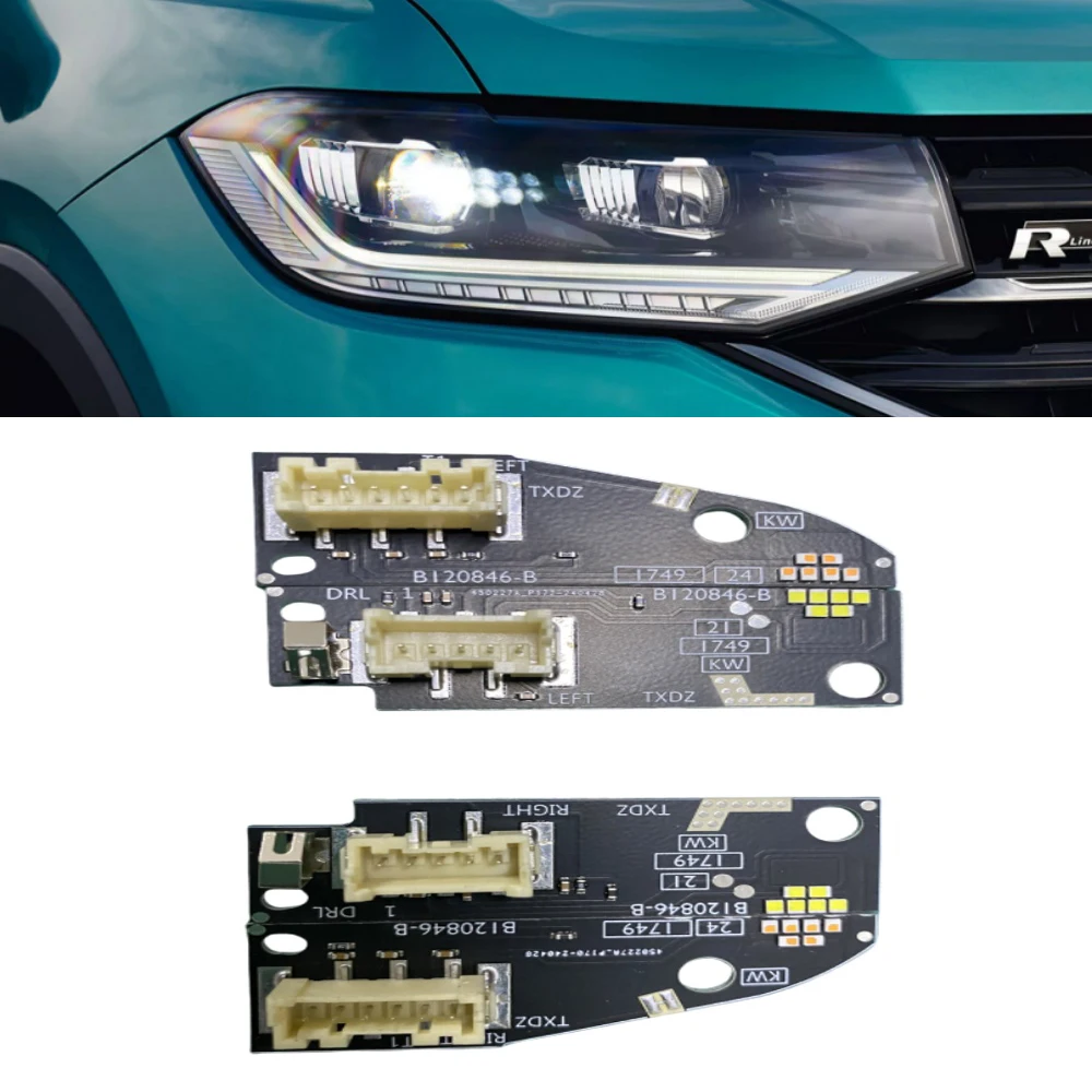 

White Lightsource DRL 2GM.998.478 Board B120845-B For 2020 VW T-CROSS Tcross LED Headlight Signal Module B120846-B 2GM.998.479