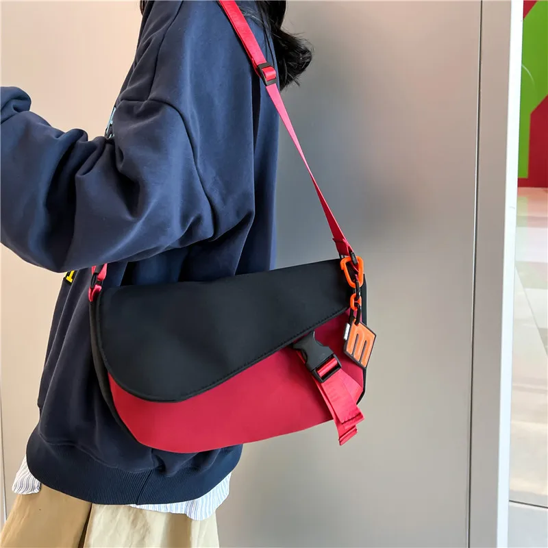 

Crossbody men's fashionable high-capacity street women's work style full shoulder Japanese casual small shoulder bag