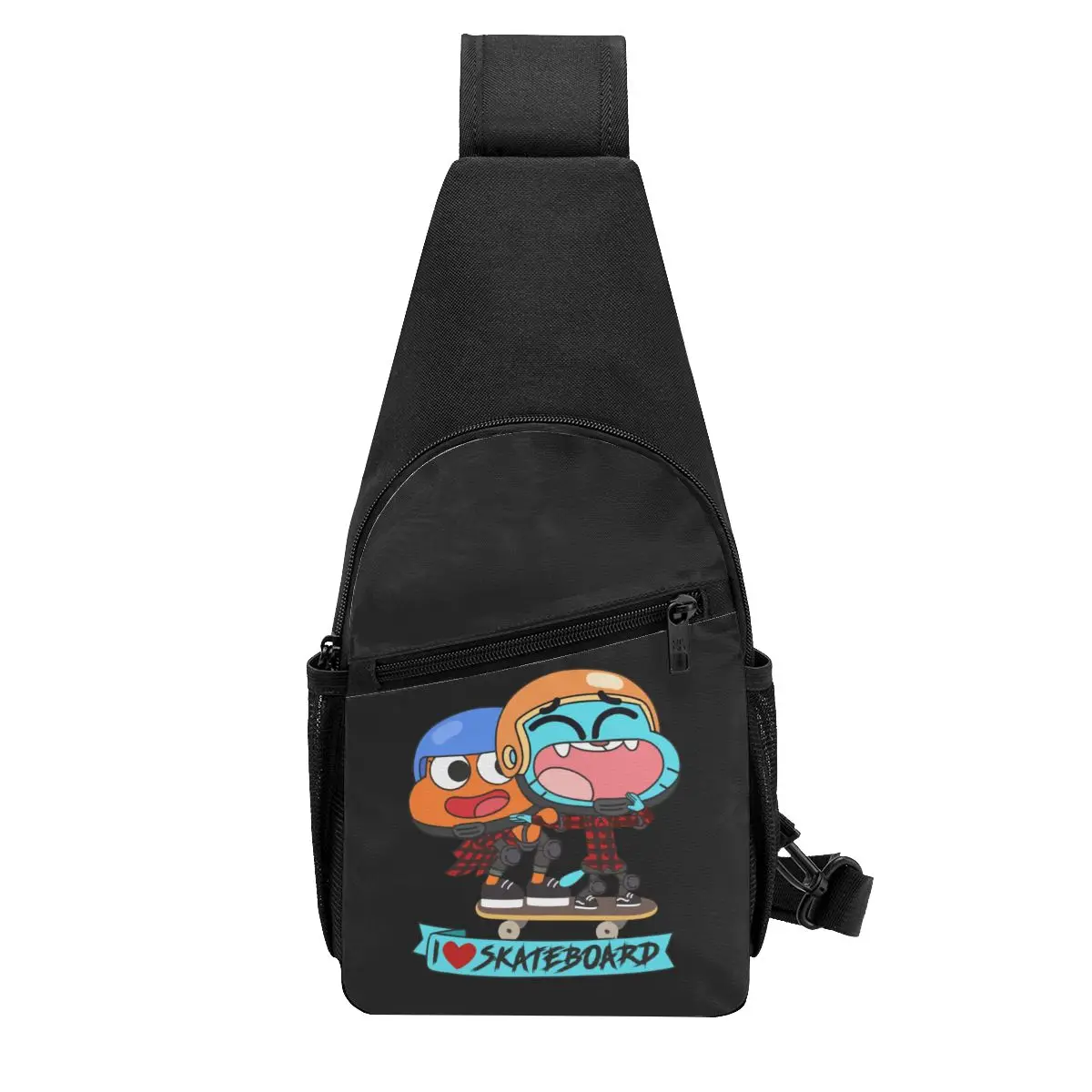 Gumball Darwin Skate Chest Bag Men Sling Crossbody Backpack Chest Bag Travel Hiking Daypack Shoulder Bag