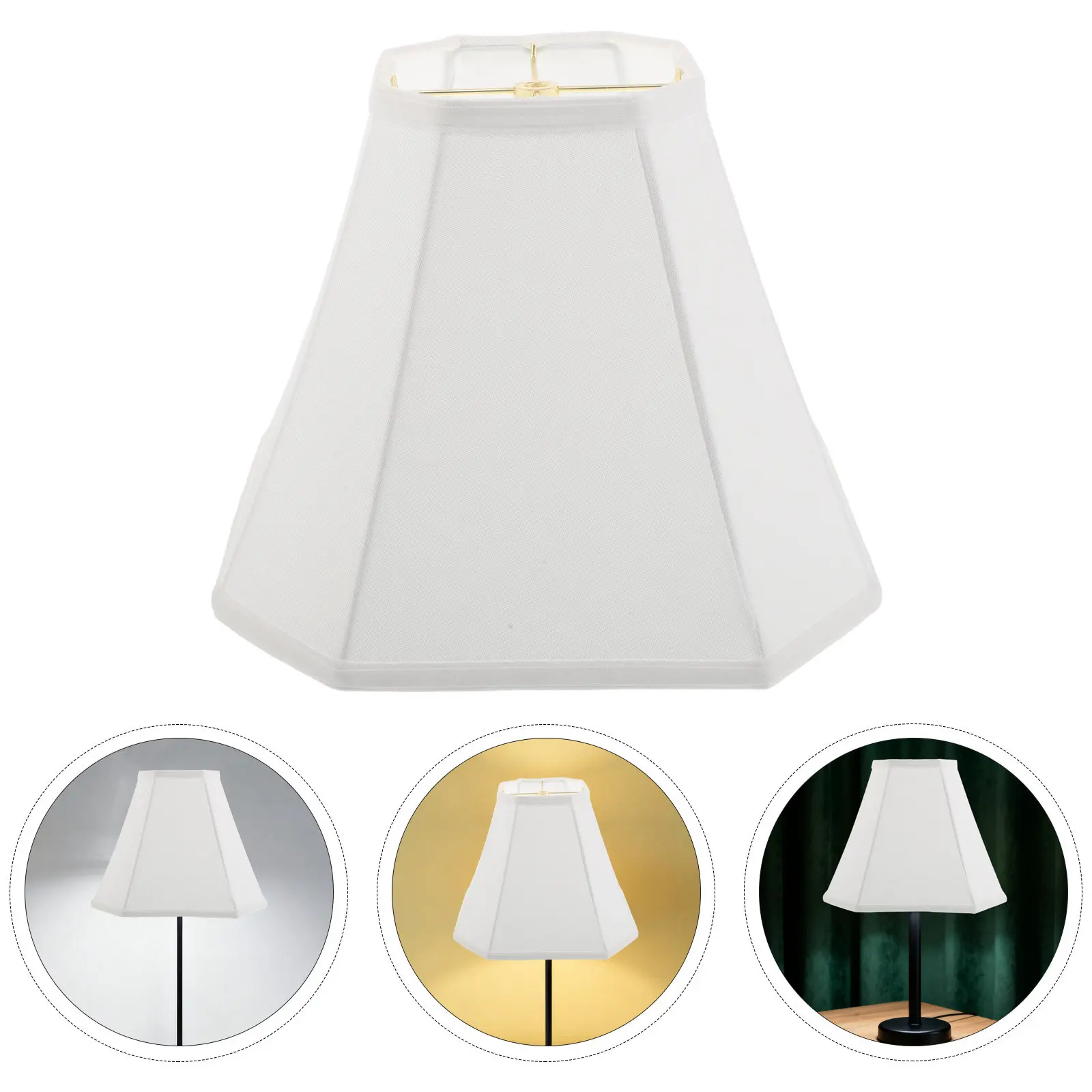 

Linen Lamp Shade Square Replacement 13x10x6 Foldable Modern Fabric Lampshade for Table Floor Lamps Bedroom Living Room